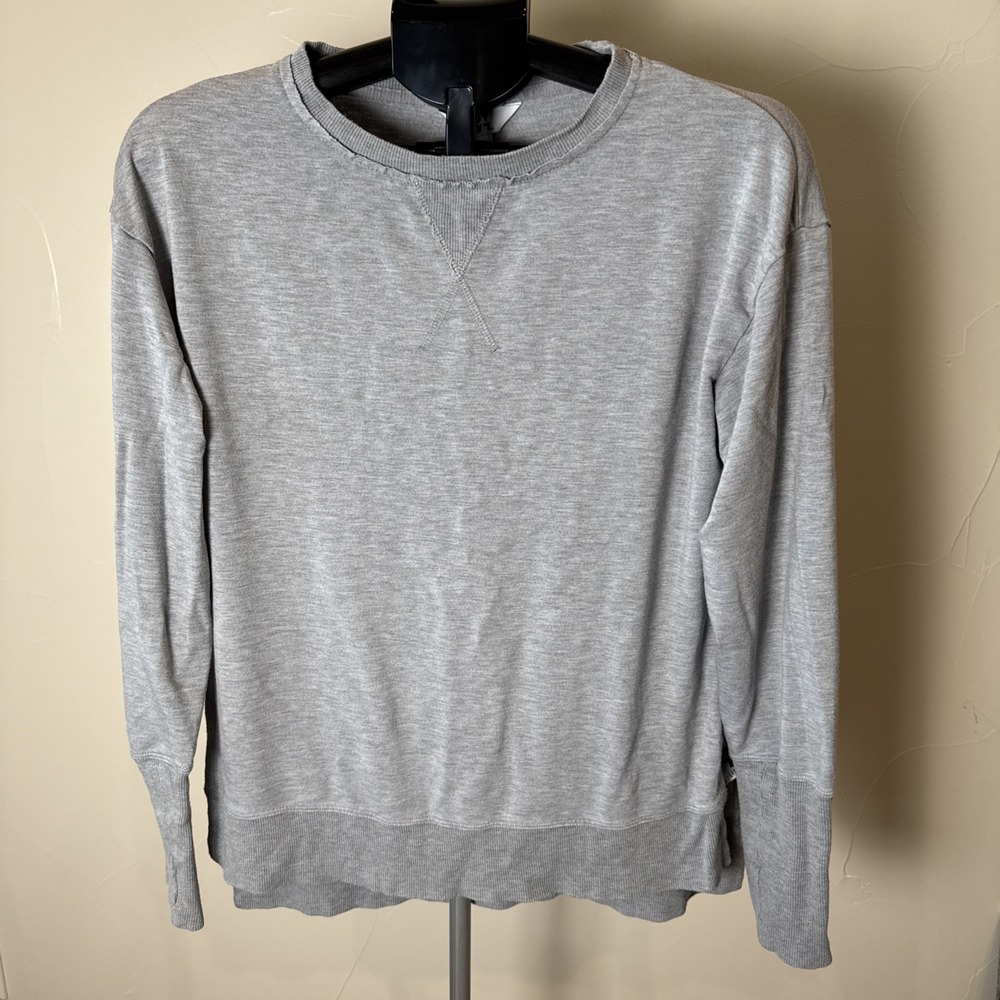 Joy Lab‎ Women's Relaxed Fit Sweatshirt Blue Gray Size S Thumb Holes